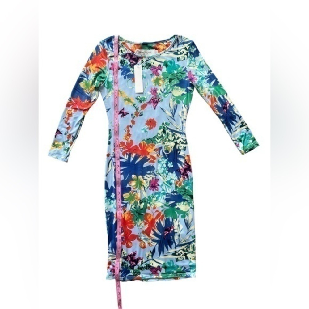 TbagsLosAngeles Bodycon beautiful floral dress - Picture 7 of 11
